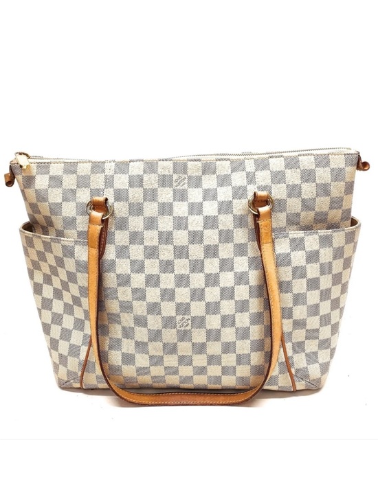Louis Vuitton Handbags - Louis Vuitton Shoulder Bag Totally MM White Damier Azur